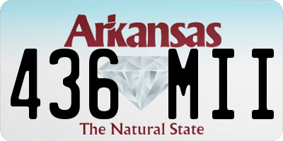 AR license plate 436MII