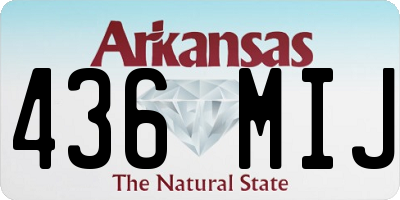 AR license plate 436MIJ