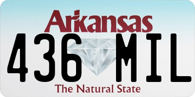 AR license plate 436MIL