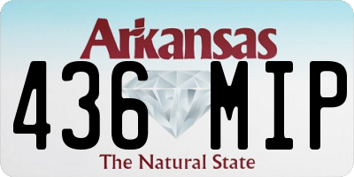 AR license plate 436MIP