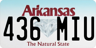 AR license plate 436MIU