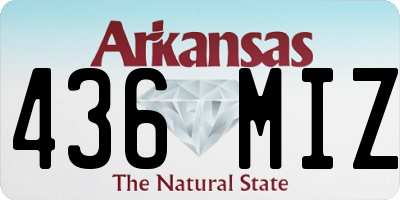 AR license plate 436MIZ
