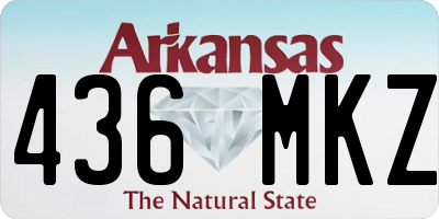 AR license plate 436MKZ