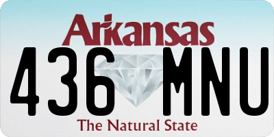 AR license plate 436MNU