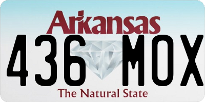 AR license plate 436MOX