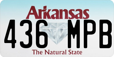 AR license plate 436MPB