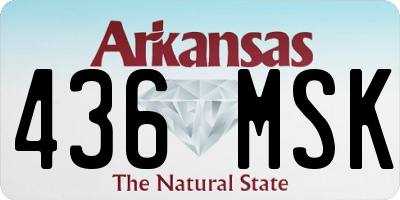 AR license plate 436MSK