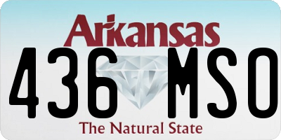 AR license plate 436MSO