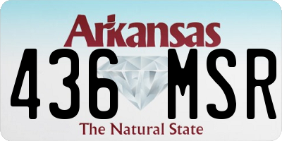 AR license plate 436MSR
