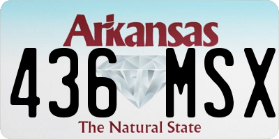 AR license plate 436MSX