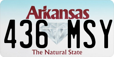 AR license plate 436MSY