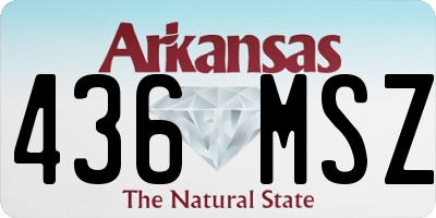 AR license plate 436MSZ