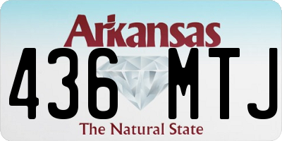AR license plate 436MTJ