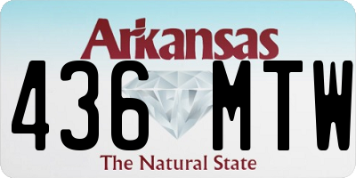 AR license plate 436MTW