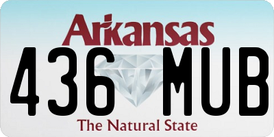 AR license plate 436MUB