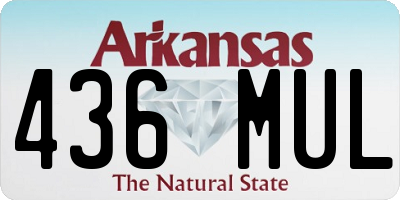 AR license plate 436MUL