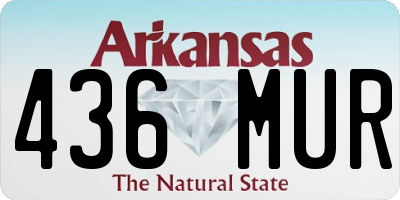 AR license plate 436MUR