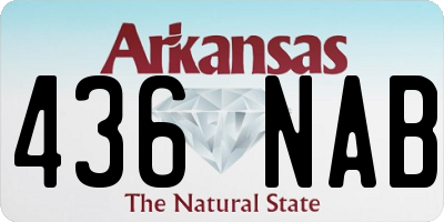AR license plate 436NAB