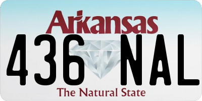 AR license plate 436NAL