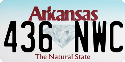 AR license plate 436NWC