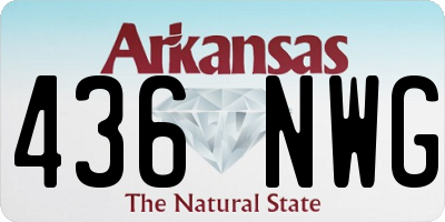 AR license plate 436NWG