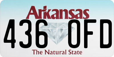 AR license plate 436OFD