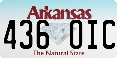 AR license plate 436OIC