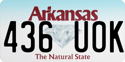 AR license plate 436UOK