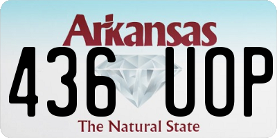 AR license plate 436UOP