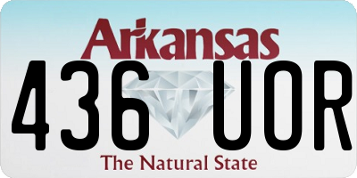 AR license plate 436UOR