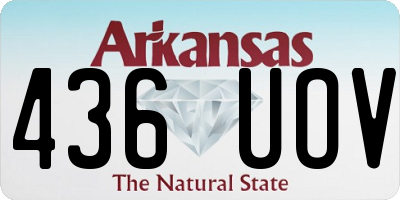 AR license plate 436UOV