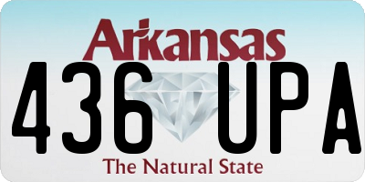 AR license plate 436UPA