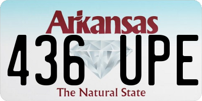 AR license plate 436UPE