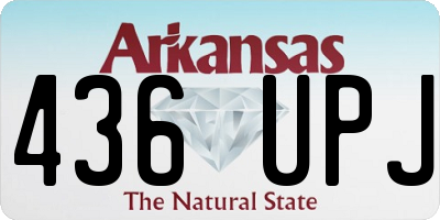 AR license plate 436UPJ