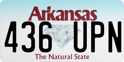 AR license plate 436UPN