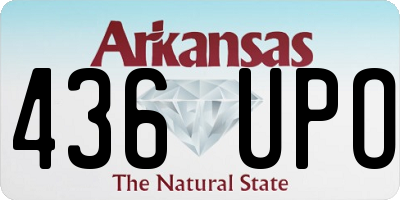 AR license plate 436UPO