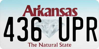 AR license plate 436UPR