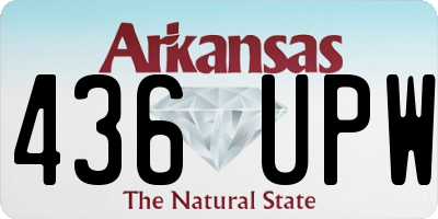 AR license plate 436UPW