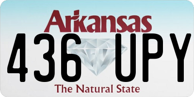 AR license plate 436UPY