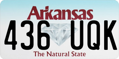 AR license plate 436UQK