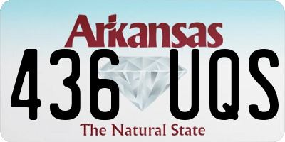 AR license plate 436UQS