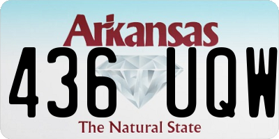 AR license plate 436UQW