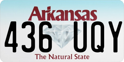 AR license plate 436UQY