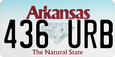 AR license plate 436URB