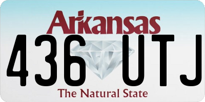 AR license plate 436UTJ