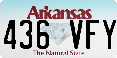 AR license plate 436VFY