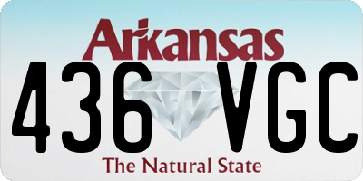 AR license plate 436VGC