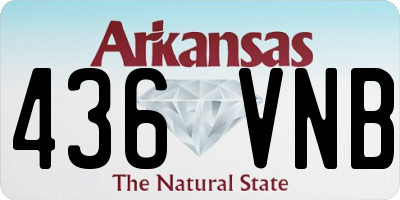 AR license plate 436VNB