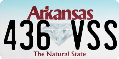 AR license plate 436VSS