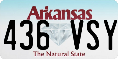 AR license plate 436VSY